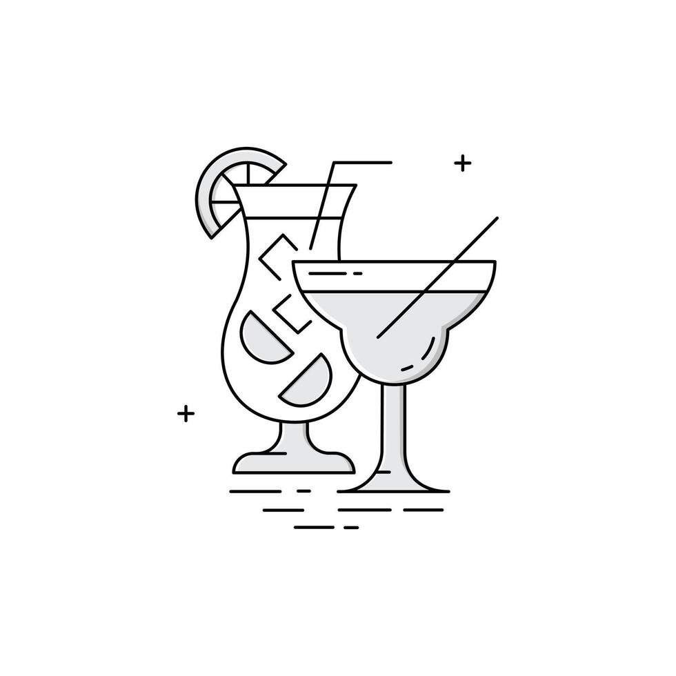 Drink Cocktails Icon Design vector