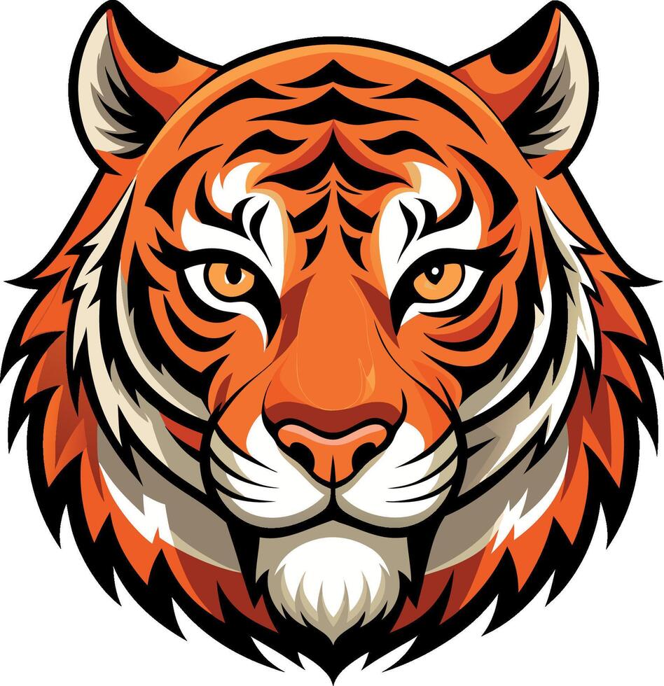 Tiger Head Art Illustrations vector