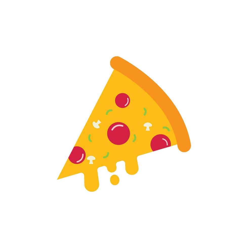 Pizza logo icon illustration vector