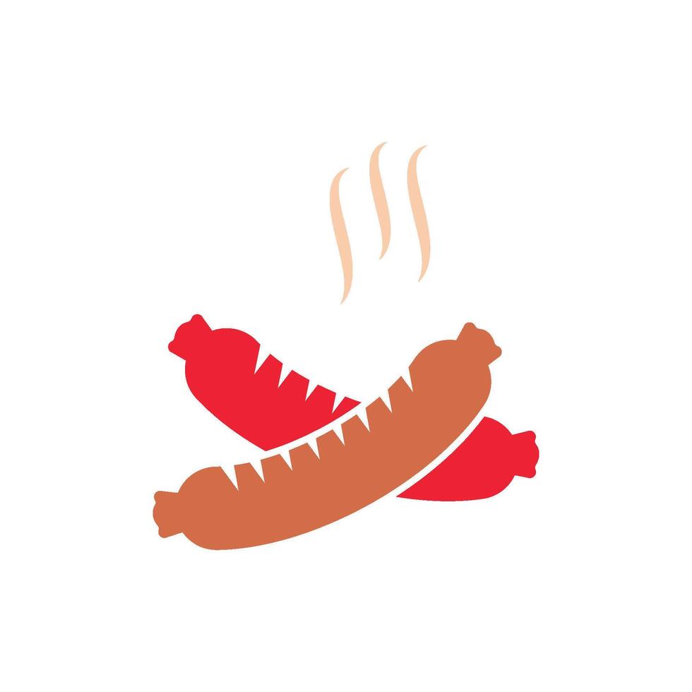 Sausage logo and symbol vector