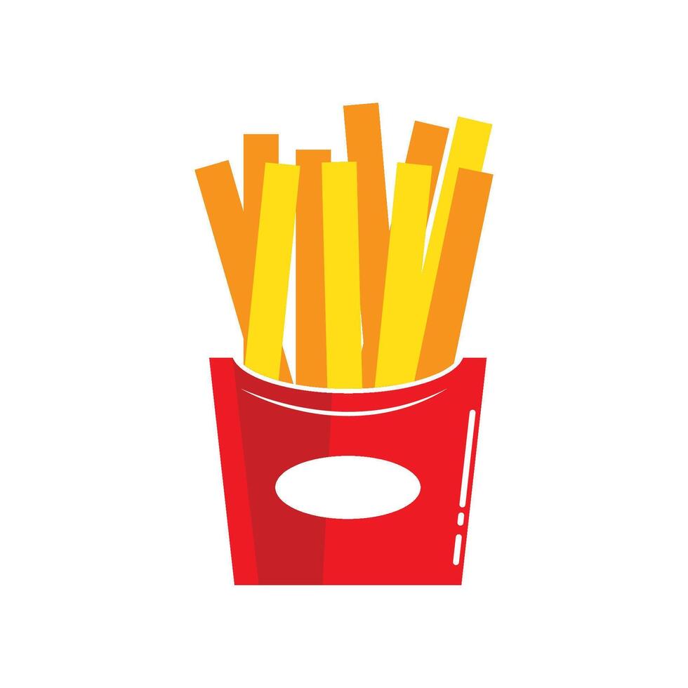 French fries illustration flat design vector