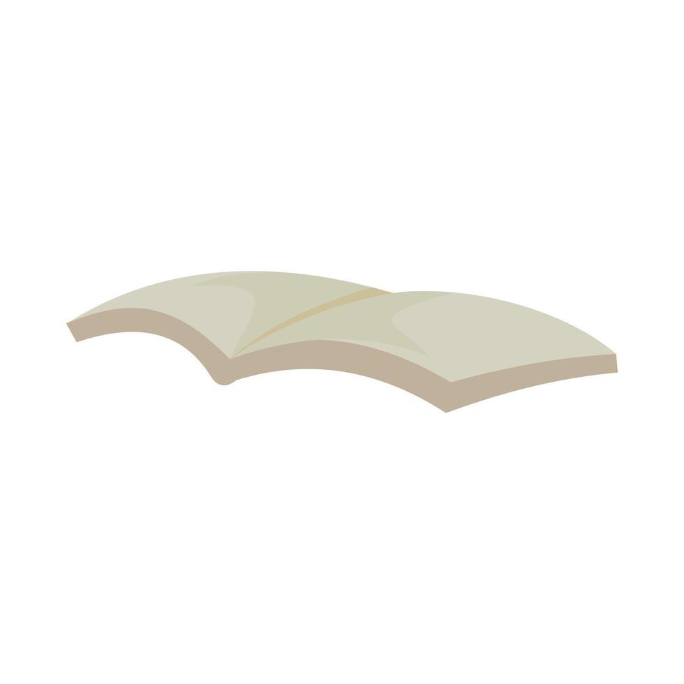 Open book icon in flat style isolated on white background. Education symbol stock illustration. Open book. Book illustration in flat style. Education element design vector