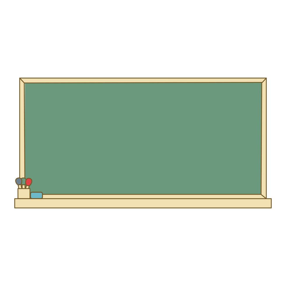 School blackboard icon. Flat illustration of school blackboard . Blackboard icon. School education learning and knowledge theme. Blackboard logo concept vector