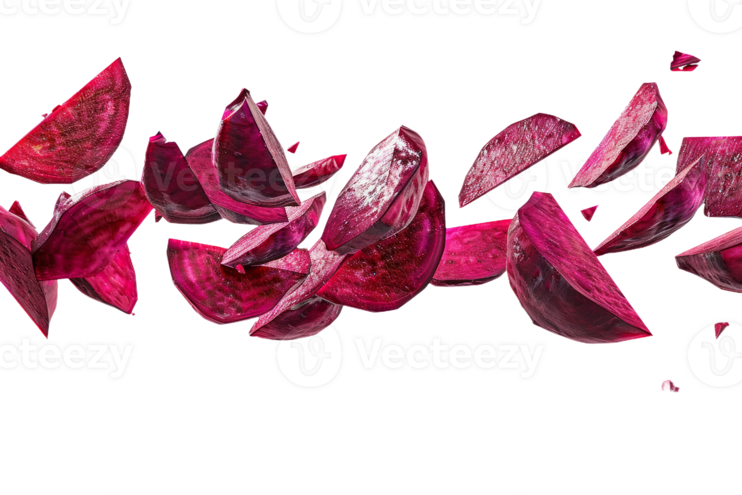 Beetroot Slices in Mid-Air png