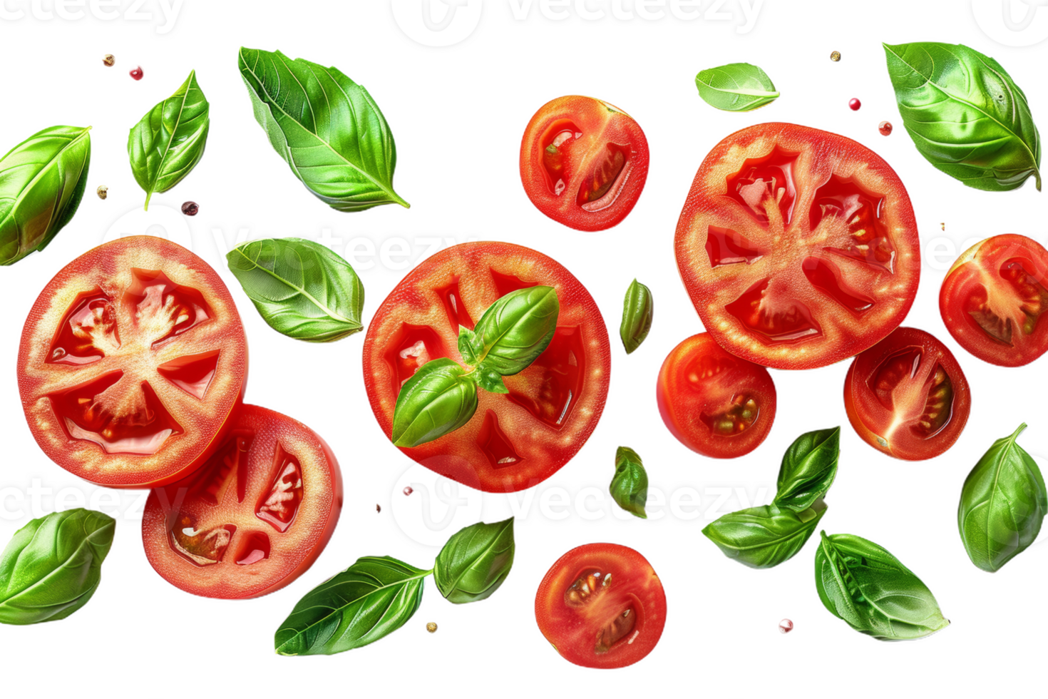 Tomato and Basil Arrangement png