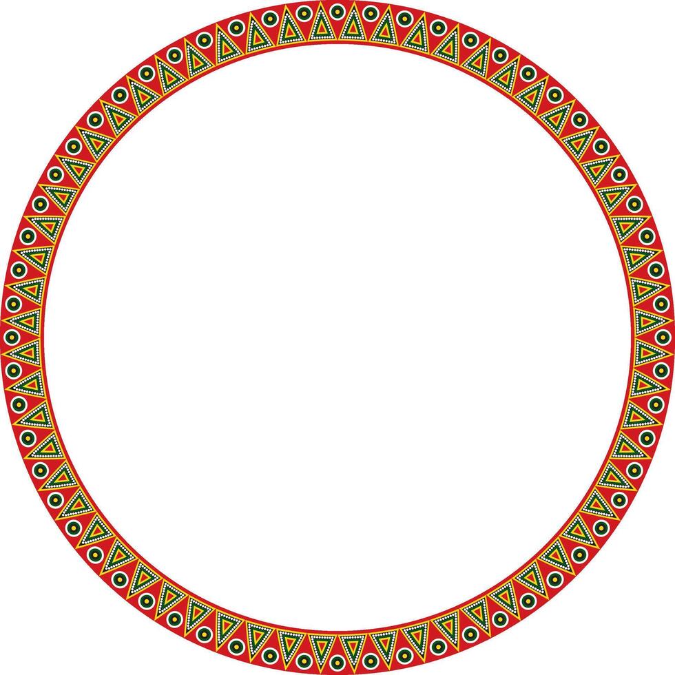 round Indian patterns. National circle ornaments, borders, frames. colored decorations of the peoples of South America, Maya, Inca, Aztecs. Print for fabric, paper, textile. vector