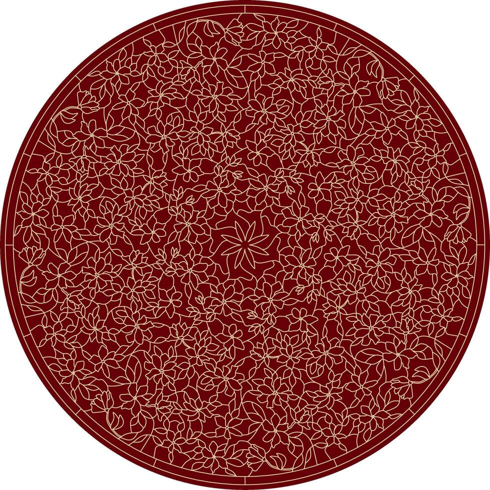 classic colored round ornament. Red pattern in a circle. Drawing of Greece and Ancient Rome. Flower drawing. vector
