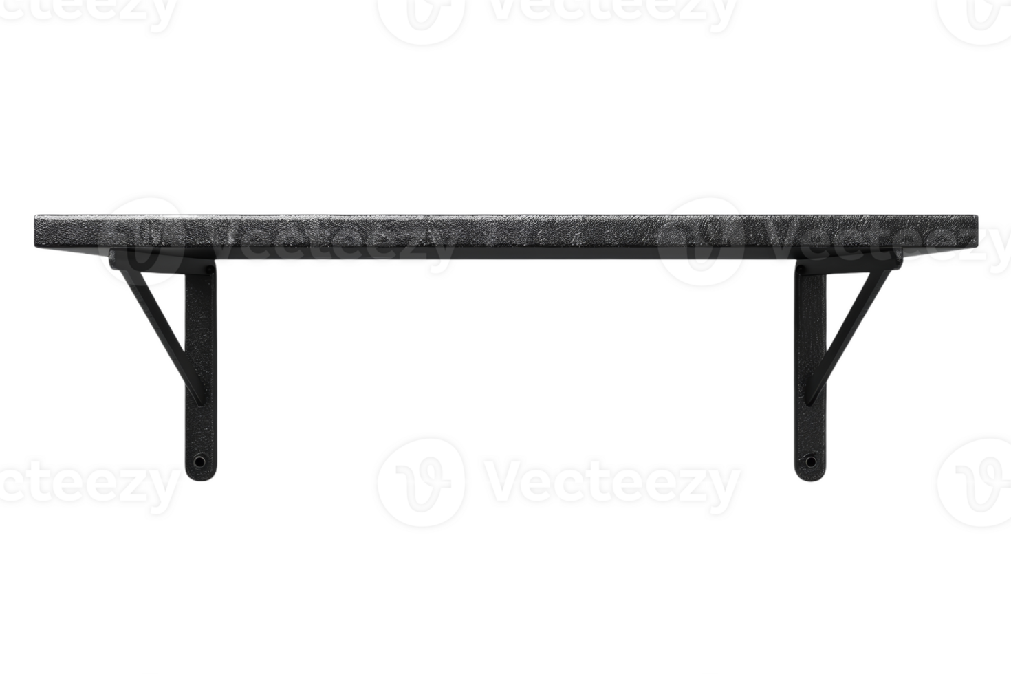 Black Metal Wall Shelf With Minimalist Design png
