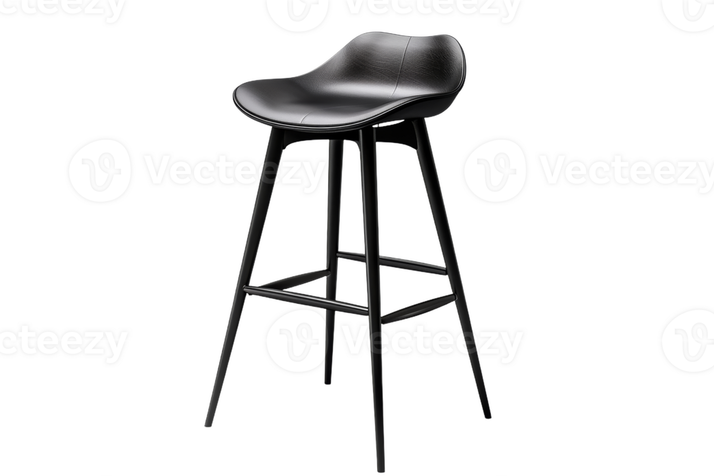 Black Metal Bar Stool With Minimalist Design png