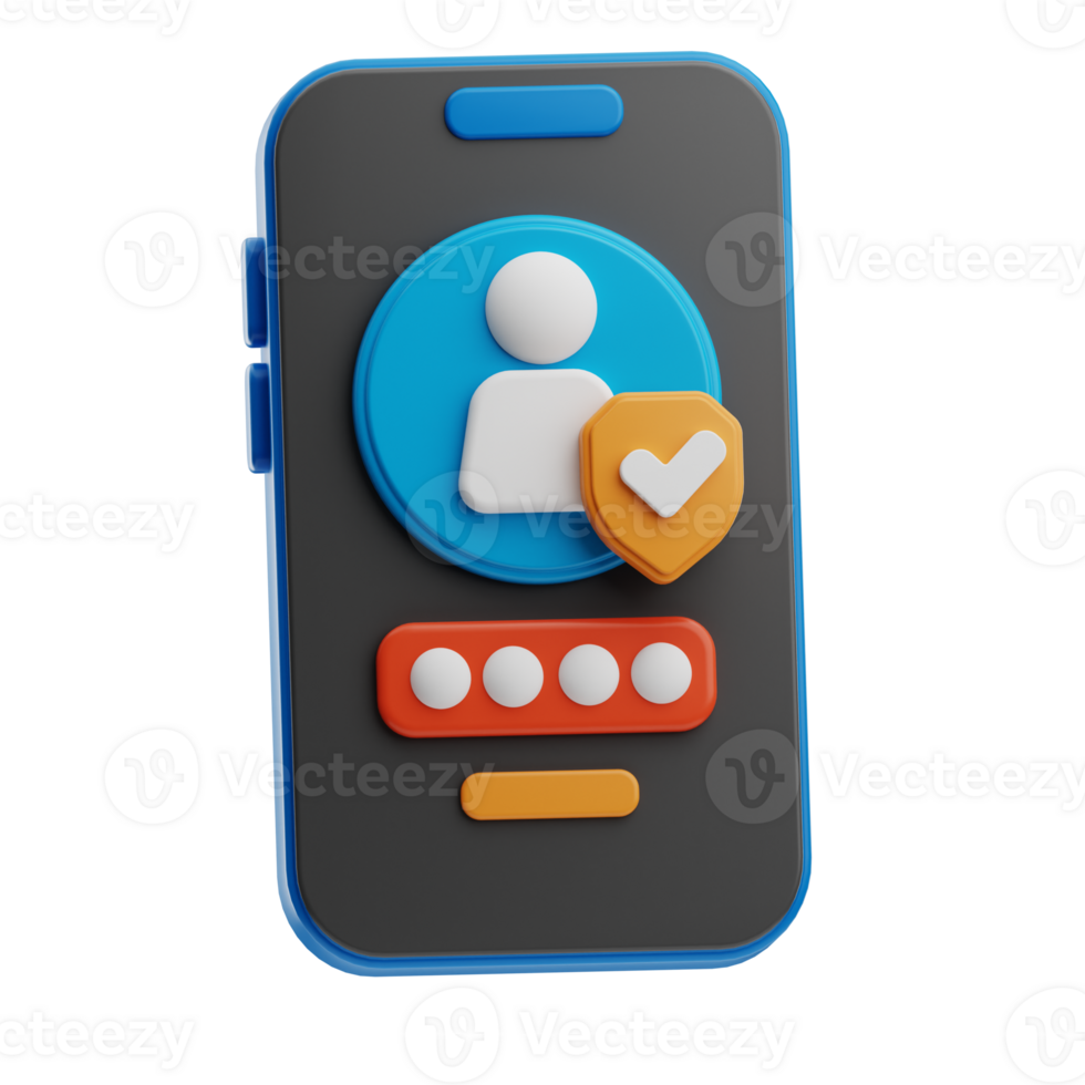 Password Security Technology illustration 3D png