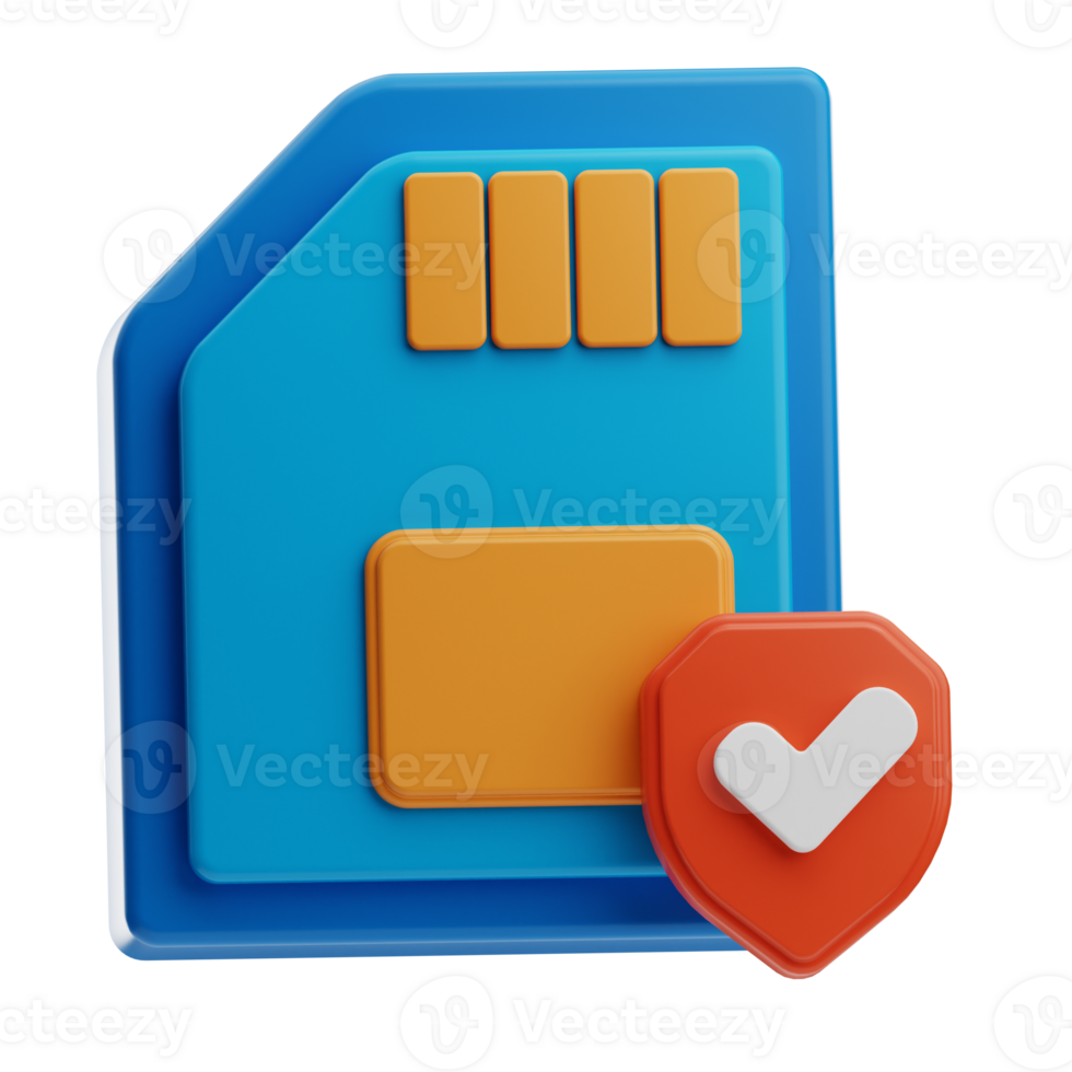 Data Protection Technology illustration 3D png