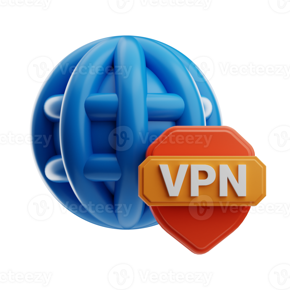 Vpn protection Technology illustration 3D png