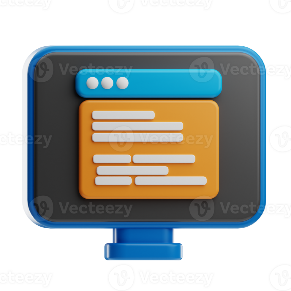 data Technology illustration 3D png