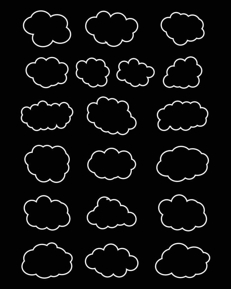 creative cloud outline illustration background vector