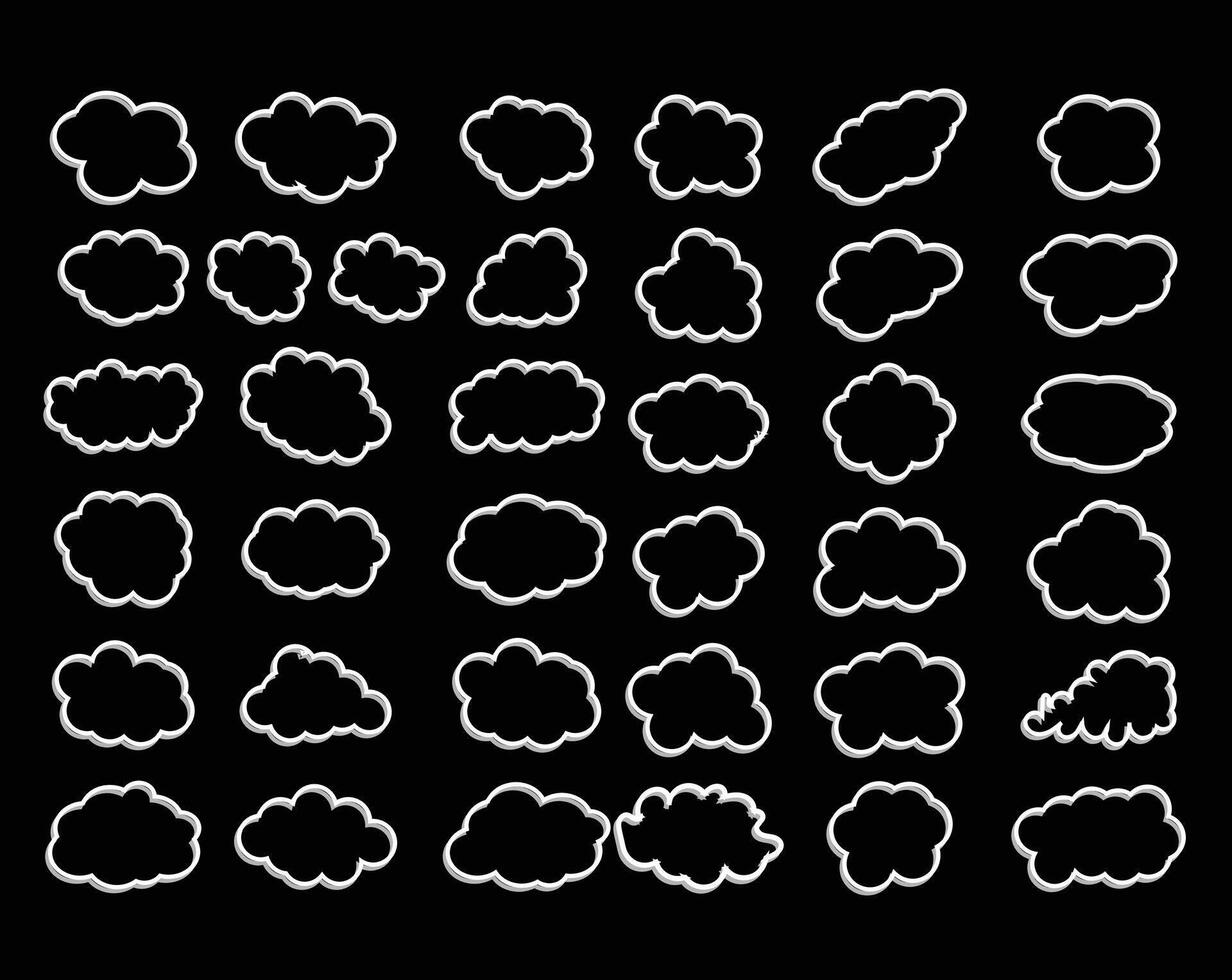 creative cloud outline illustration background vector