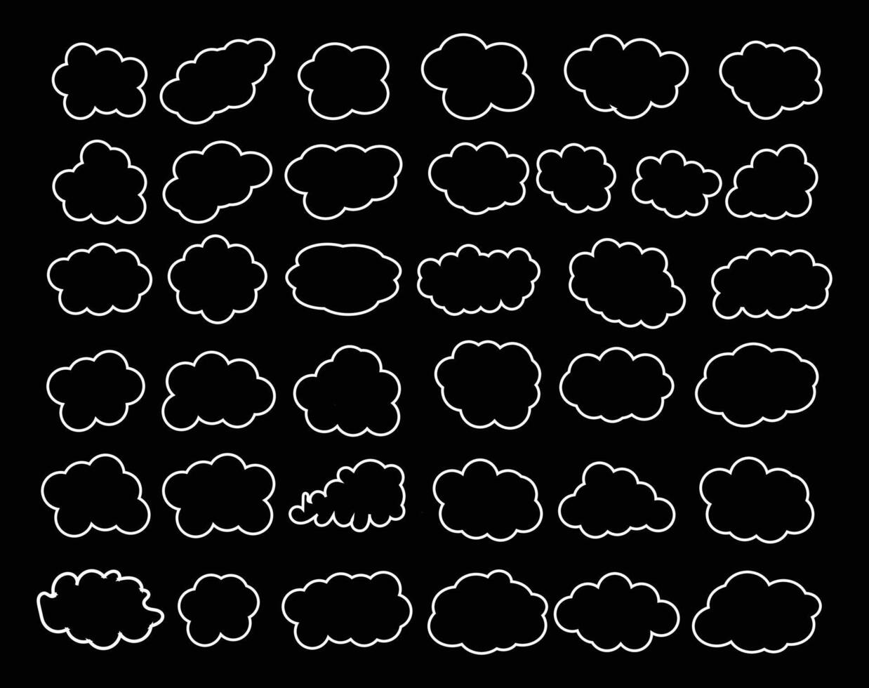 creative cloud outline illustration background vector