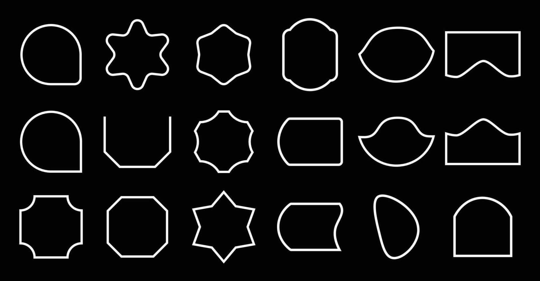 various creative graphics shape outline design vector