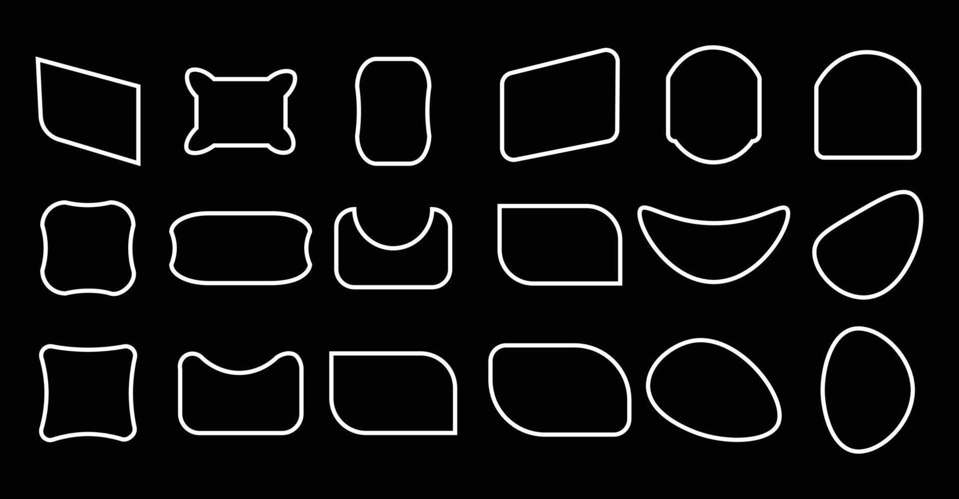 various creative graphics shape outline design vector