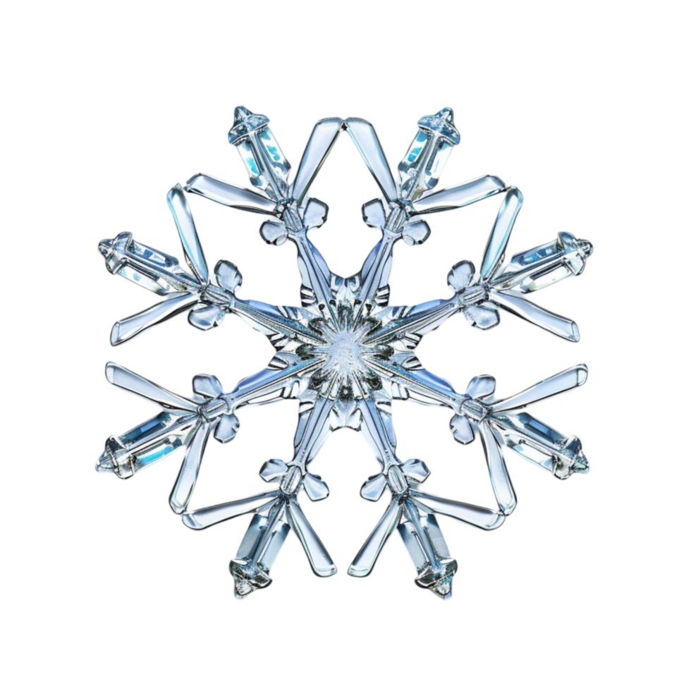 Enchanting Details Christmas Glass Snowflakes in Macro png