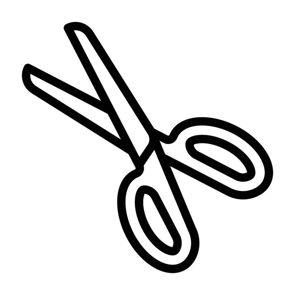 Fabric Scissors Line Icon vector