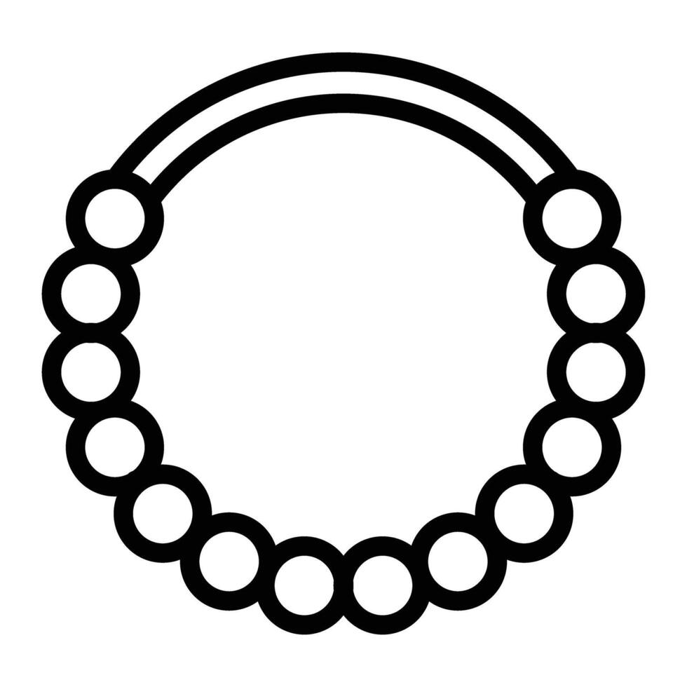 Beads Line Icon vector