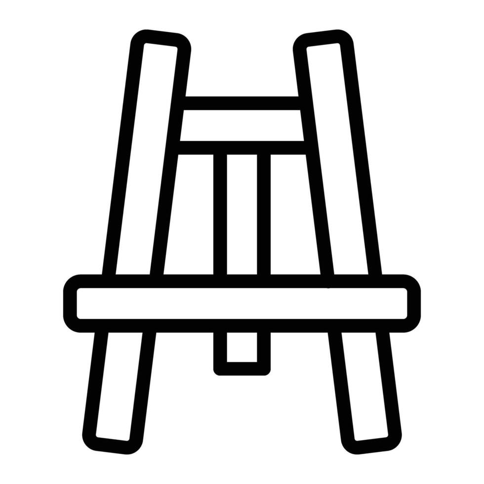 Easel Line Icon vector