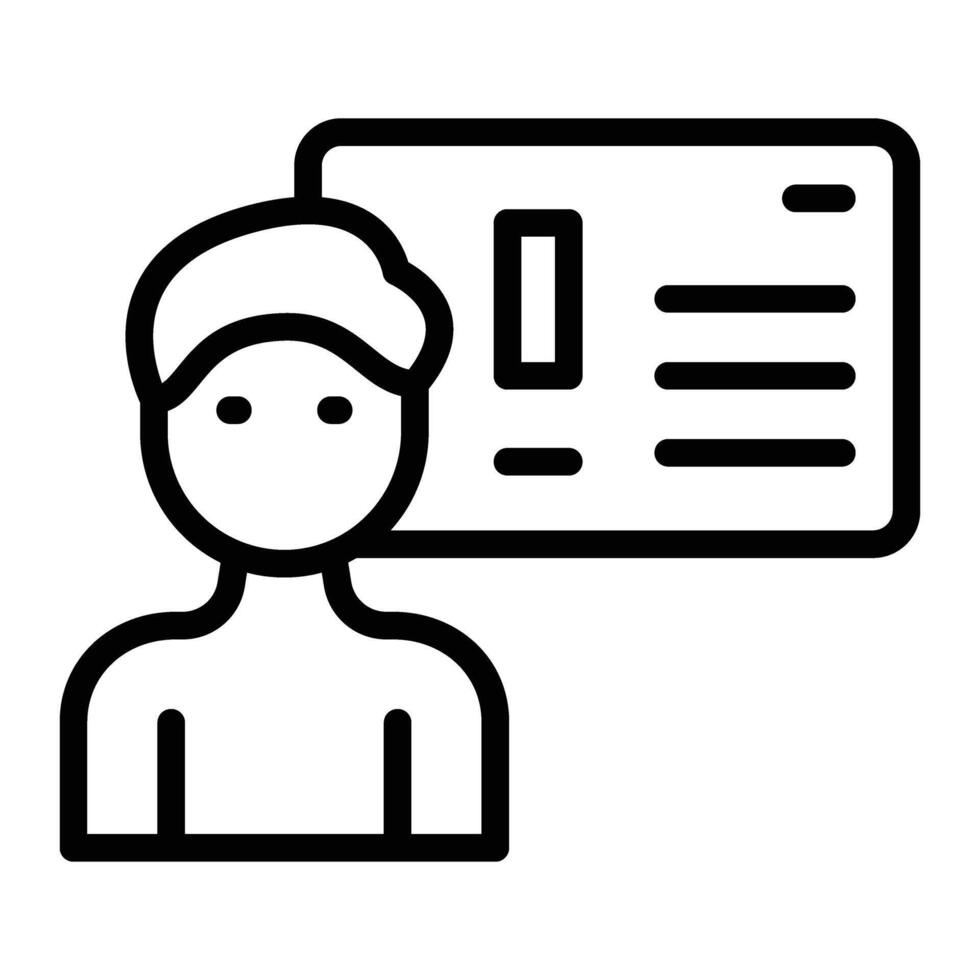 Coaching Line Icon vector