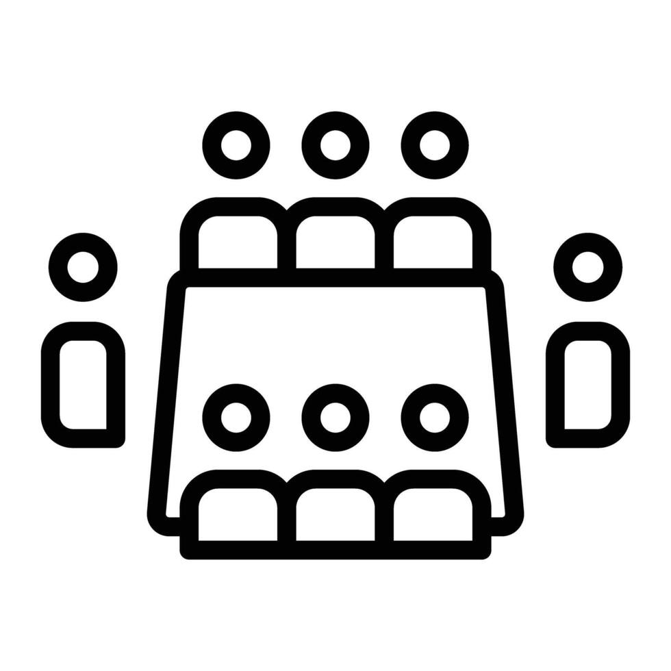 Meeting Line Icon vector
