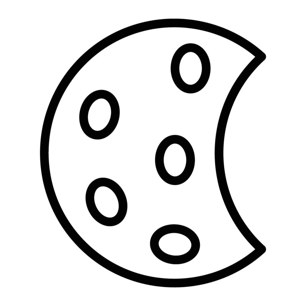 Moon Phase Line Icon vector