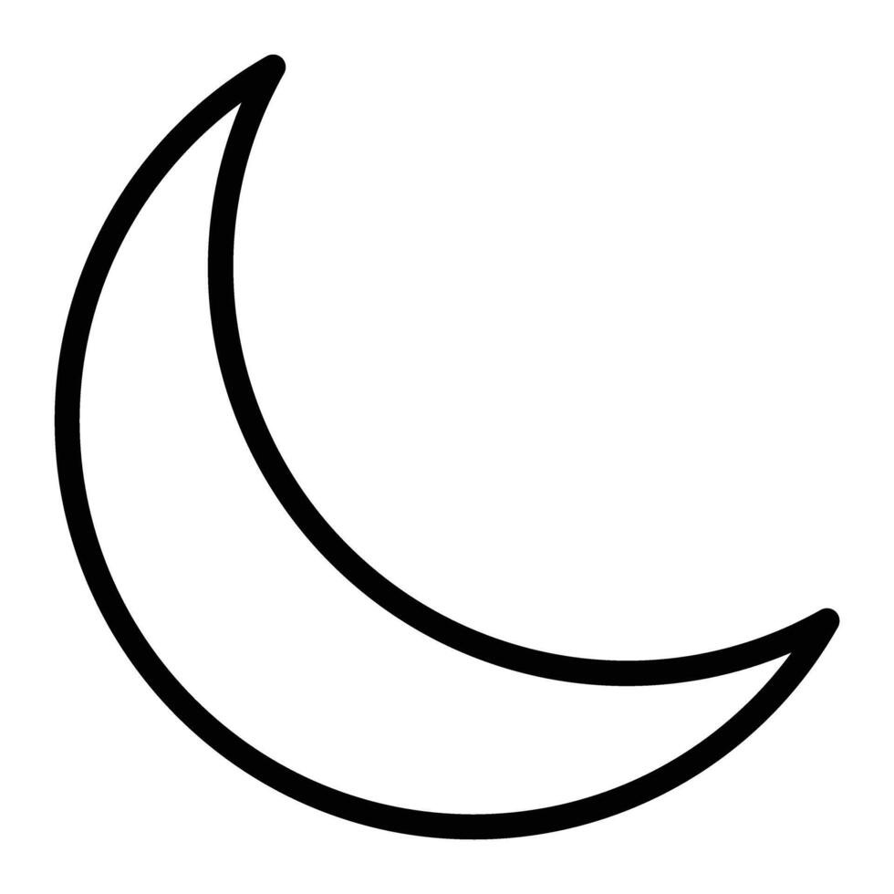 Moon Line Icon vector