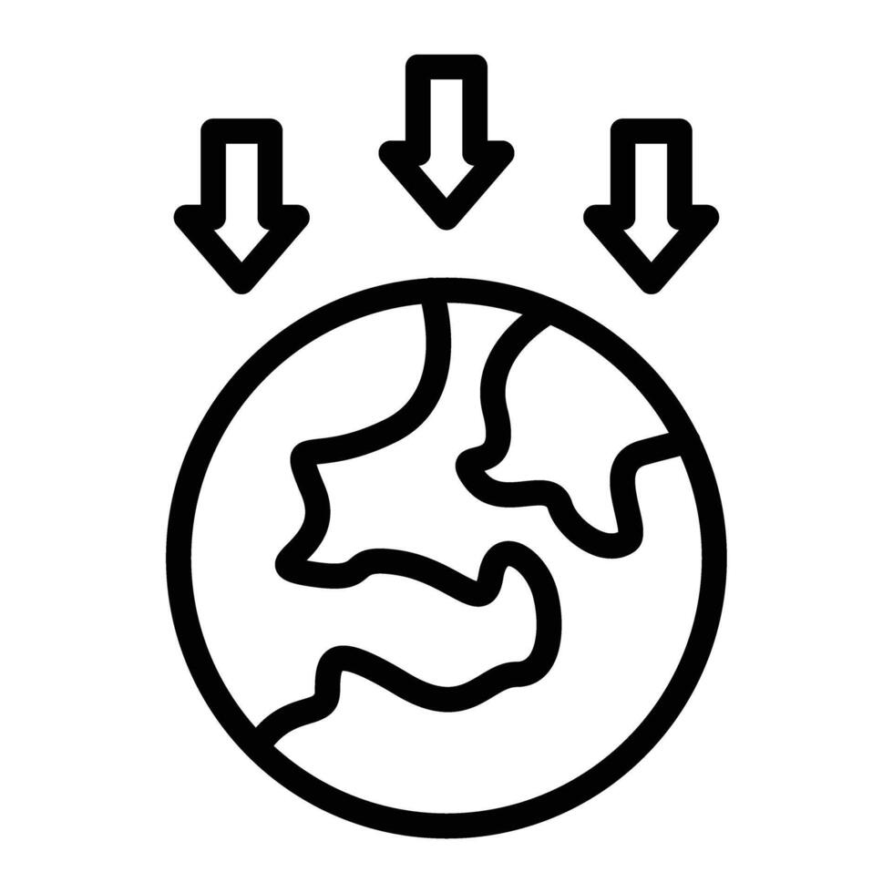 Gravity Line Icon vector