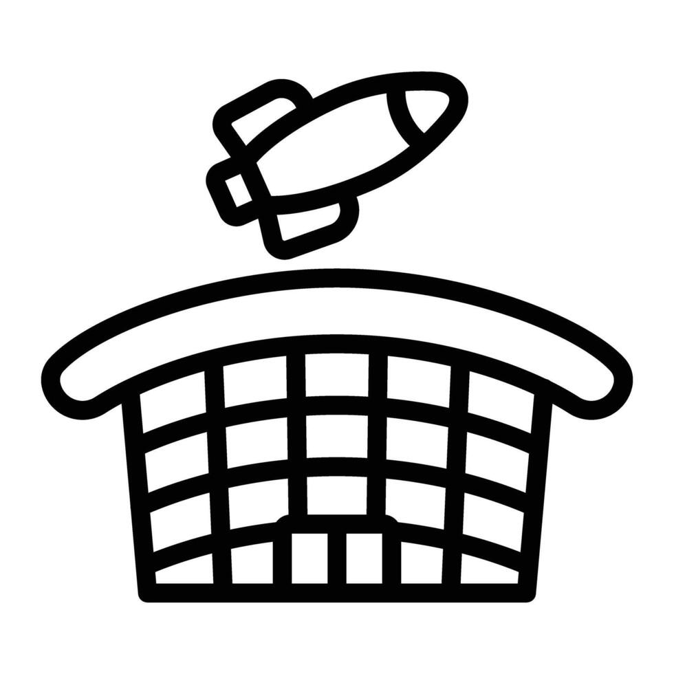 Space Port Line Icon vector