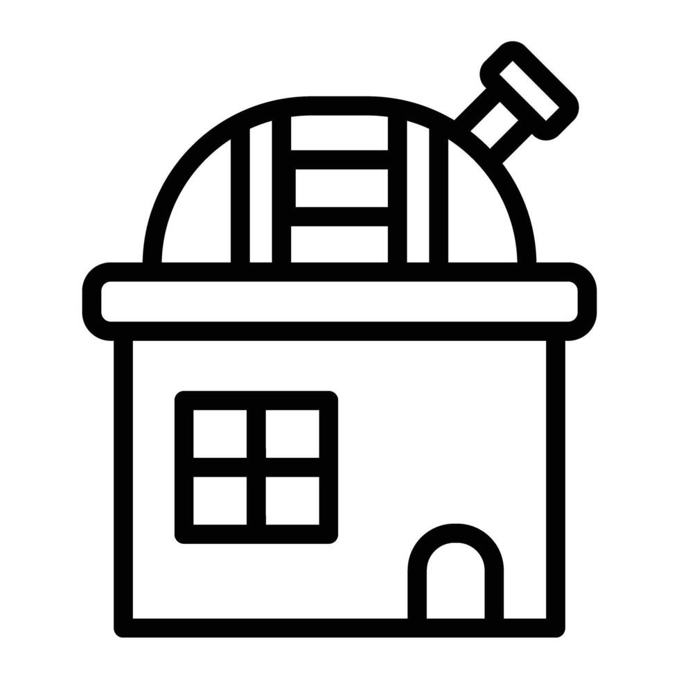 Observatory Line Icon vector