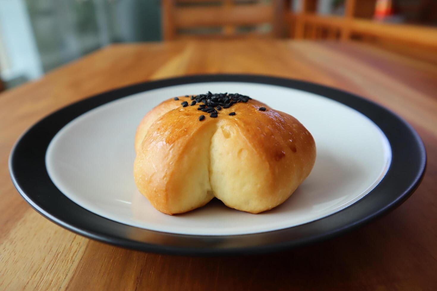Croisants with various kinds of toppings are often found on cafe or coffee shop menus photo