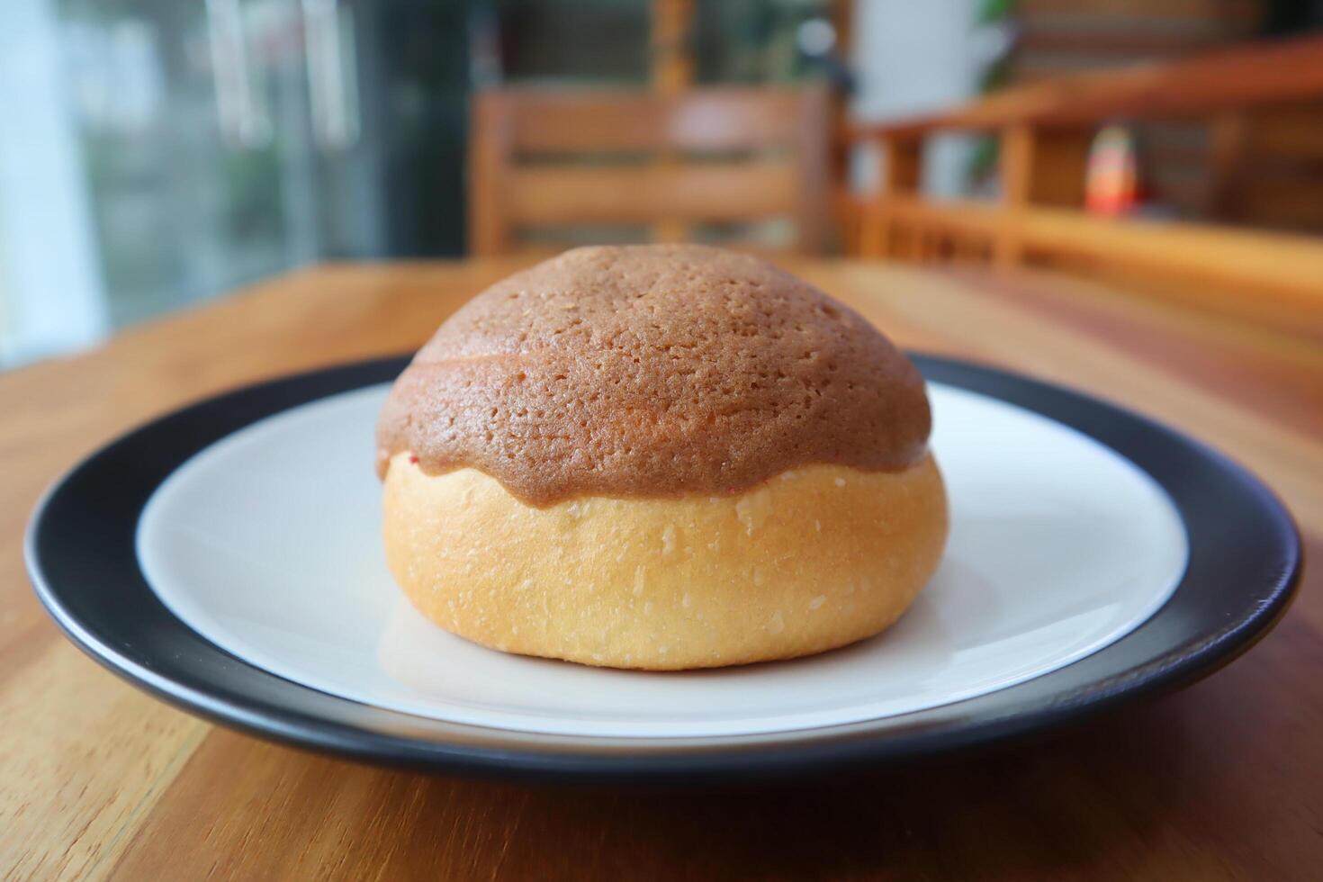 Croisants with various kinds of toppings are often found on cafe or coffee shop menus photo