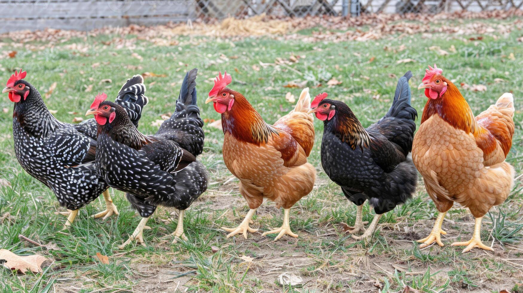 Chickens on the farm. Livestock concept photo