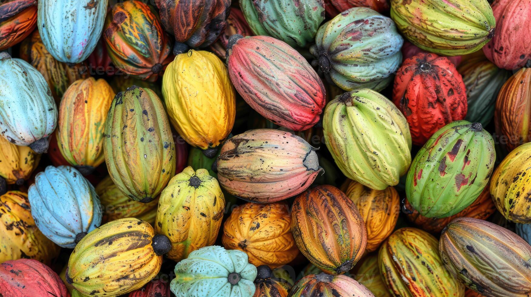 Aromatic cocoa beans as background photo