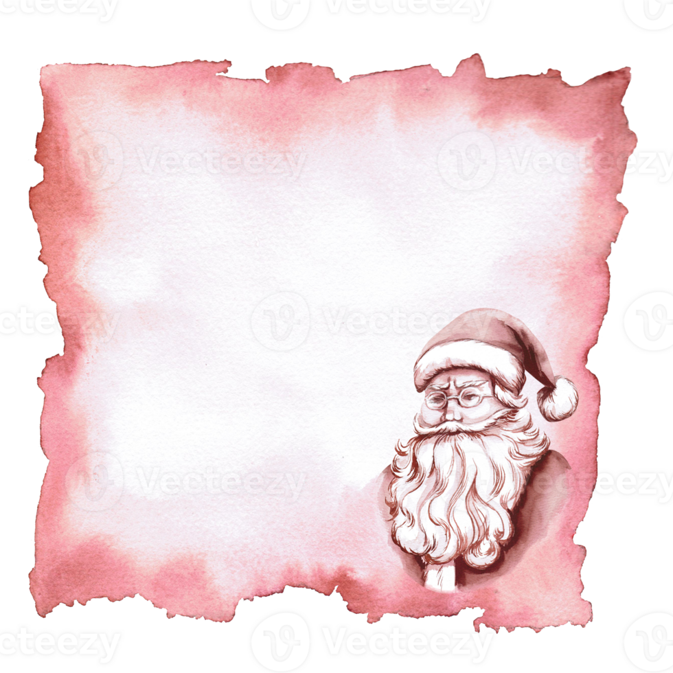 Letter, background in vintage style the image of St. Nicholas, monochrome in watercolor illustration . Hand drawn illustration of antique parchment for design of letters, cards, invitations. png