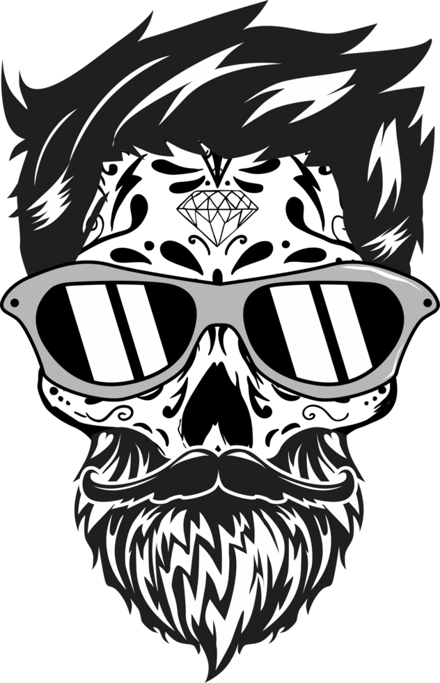 Skull With Sunglasses png