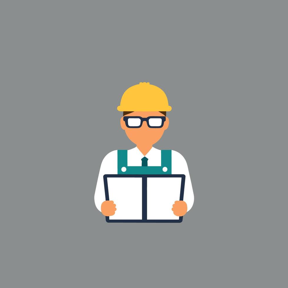 worker and builder wearing construction hat and tools vector