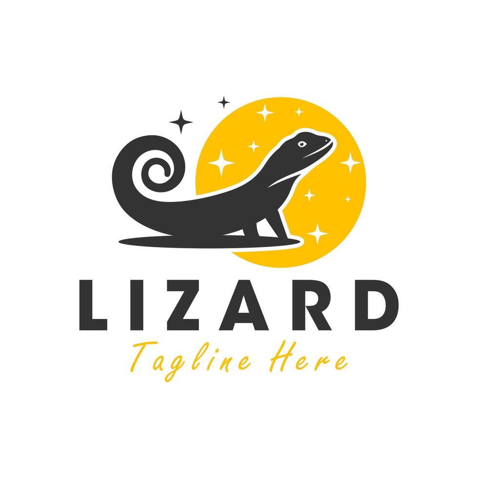 reptile lizard illustration logo vector