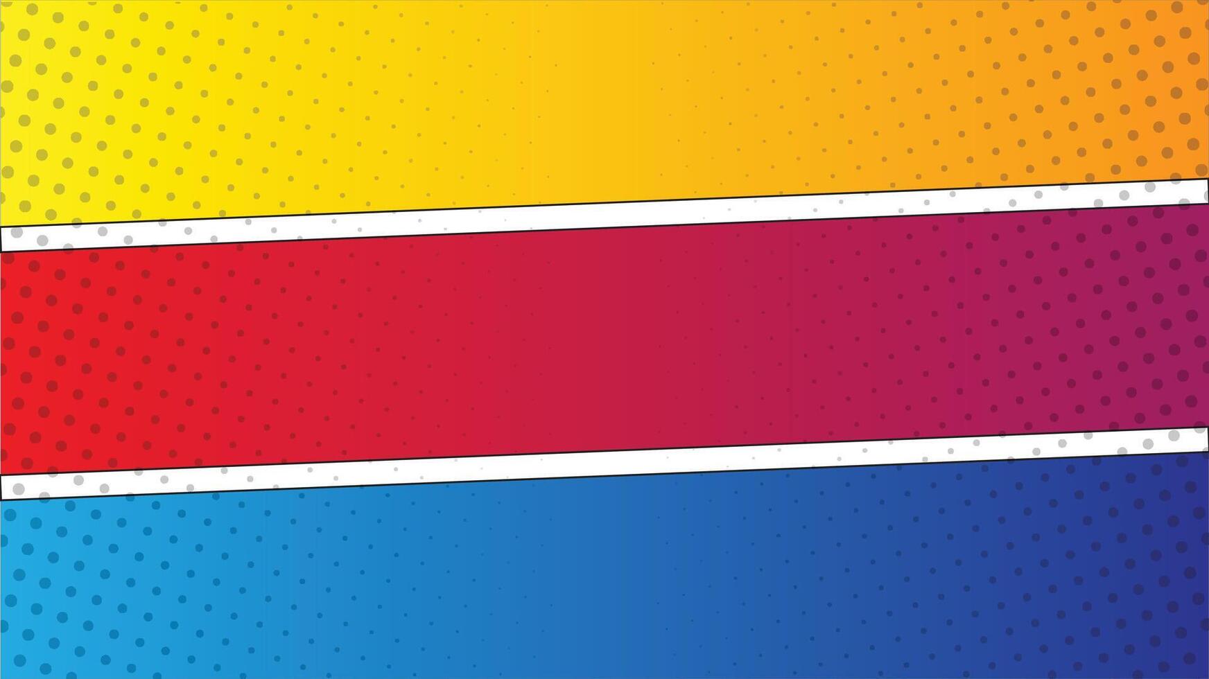 Background Three Colorful Comics With Background Design in comic style vector