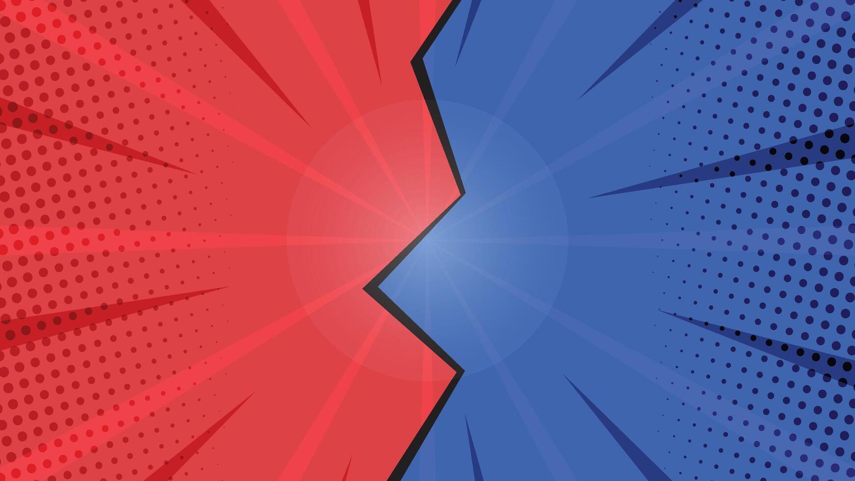 Red And Blue Abstract Comic Background, , Illustration, Retro Background vector