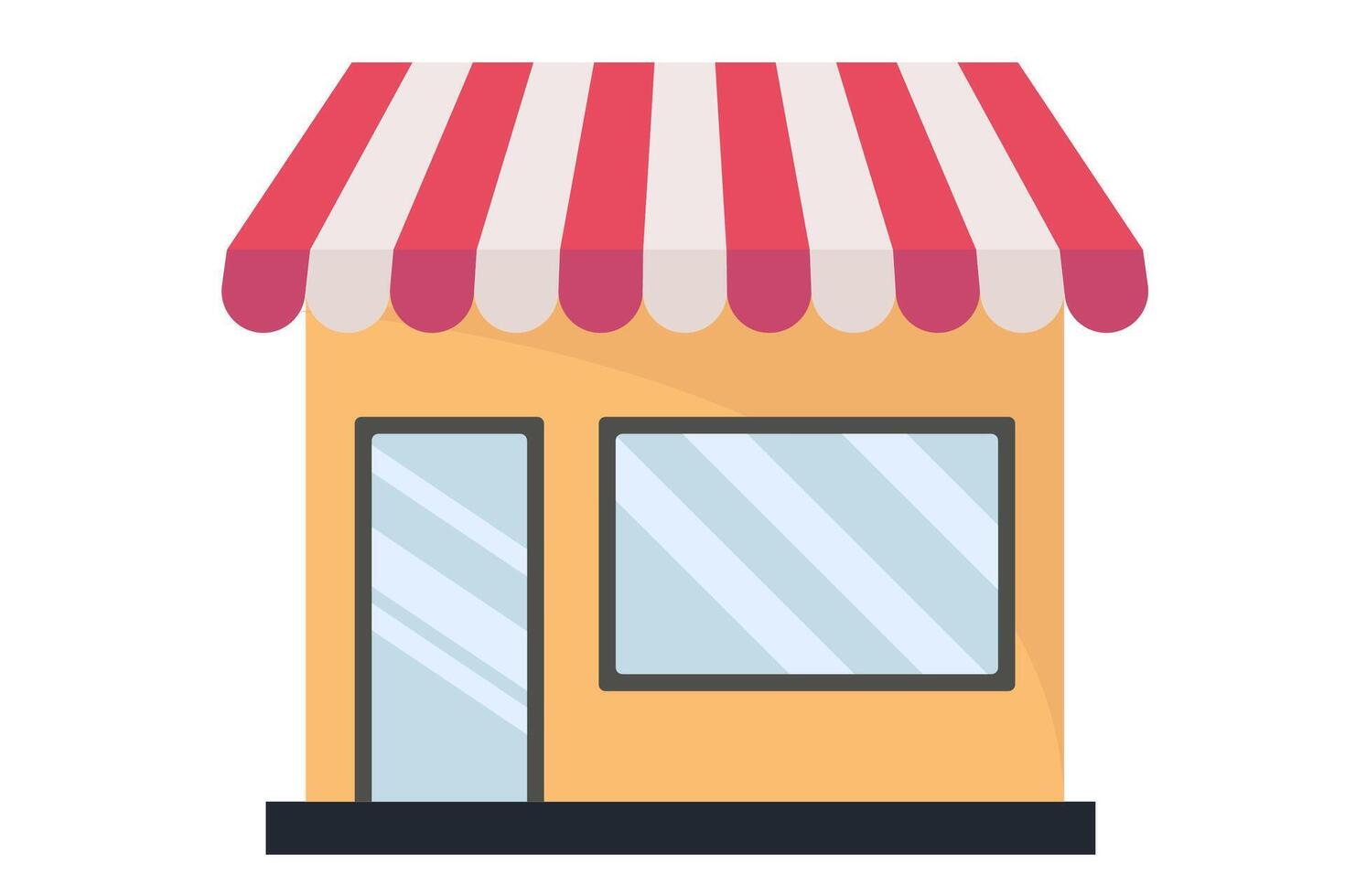 store shop building, online store, shopping element. commerce concept design small shop, business vector