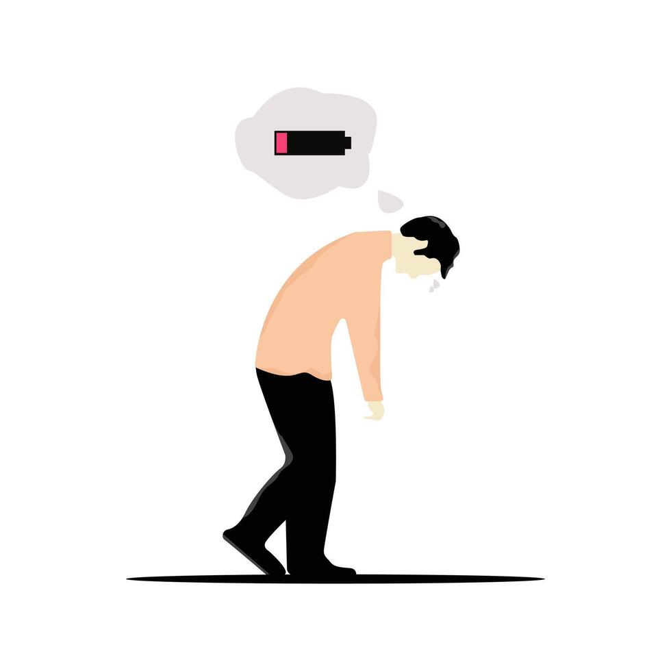 of adults losing enthusiasm for activities vector