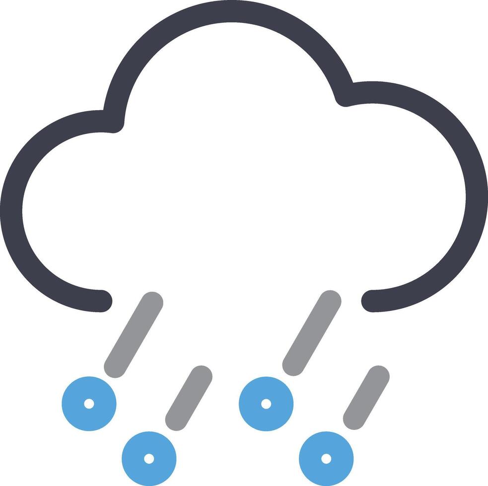 Hail rain icon vector