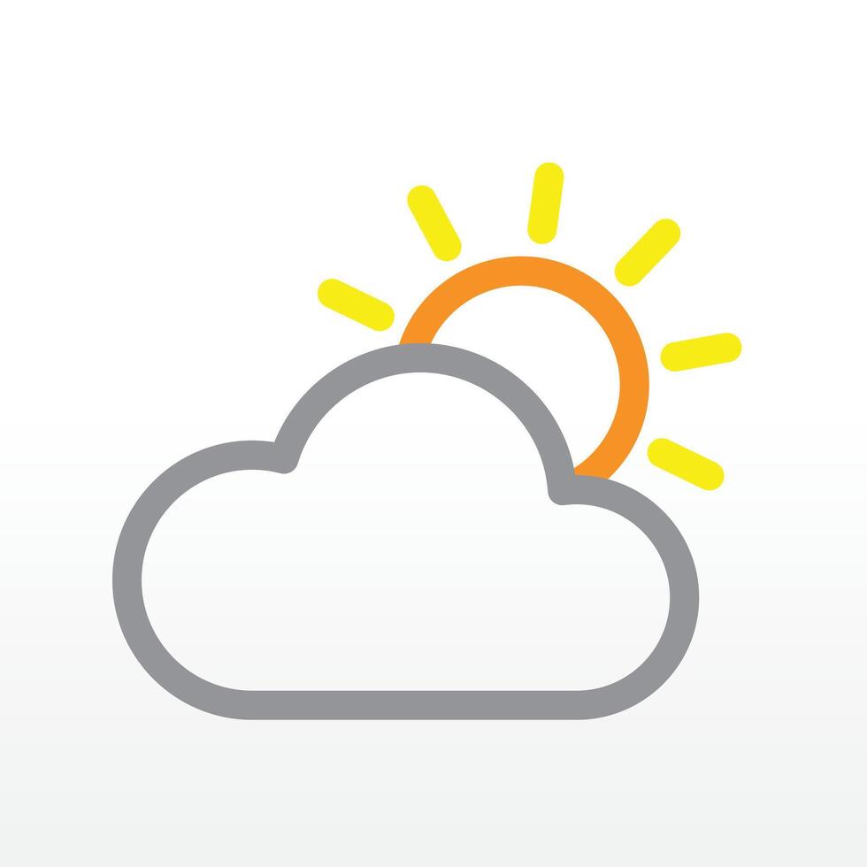 Cloudy at Daytime Icon Illustrator vector