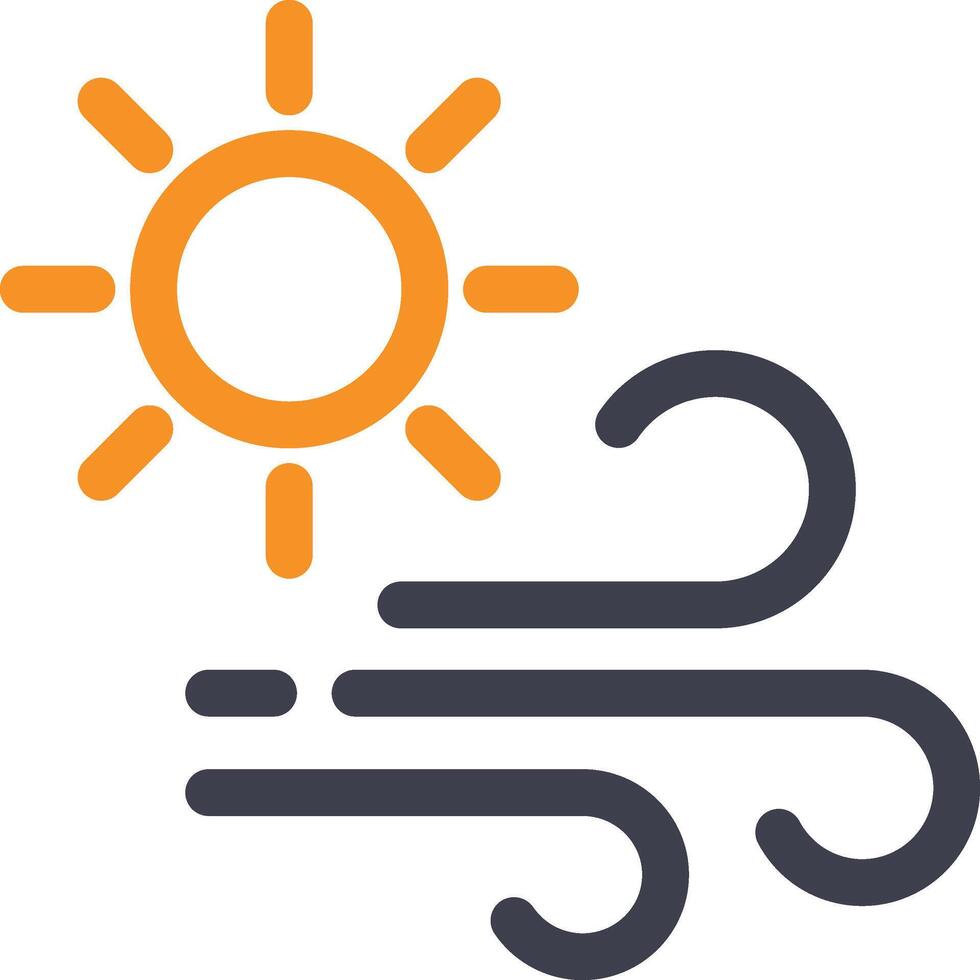 Wind icon windy symbol illustration. vector
