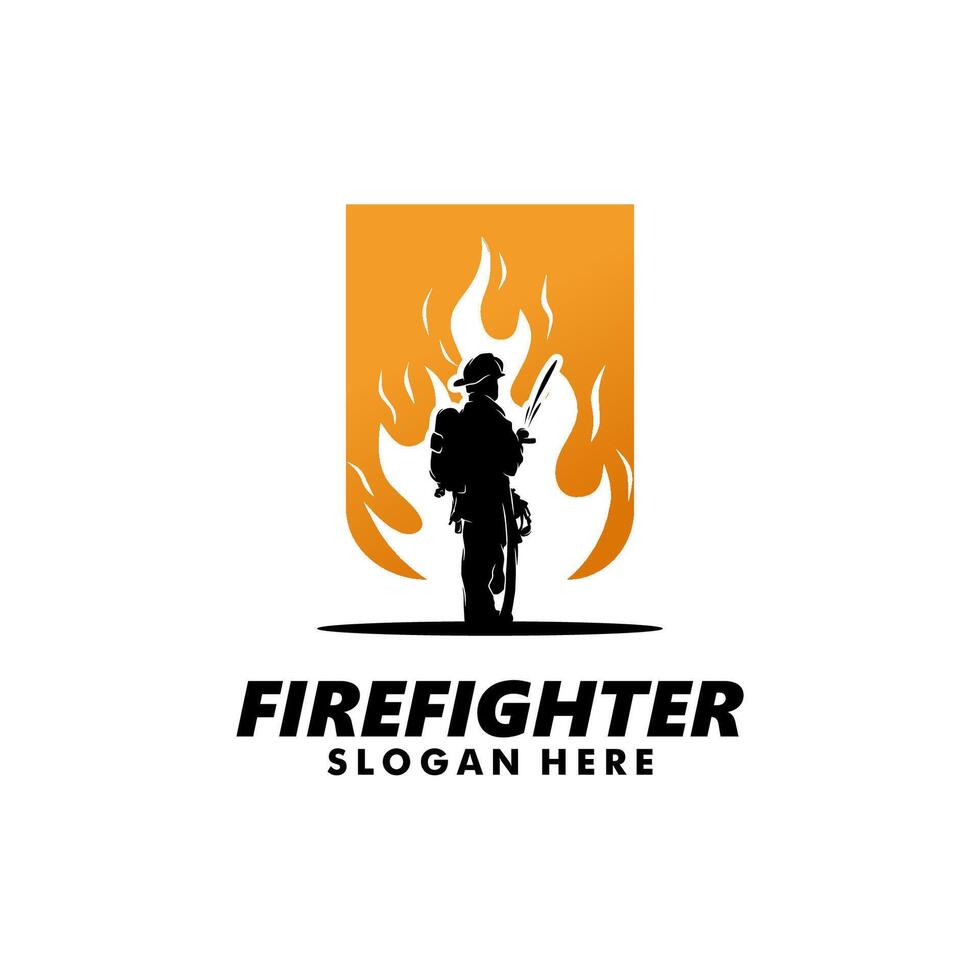 Firefighter Logo Design Template vector