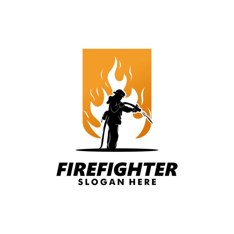 Firefighter Logo Design Template vector